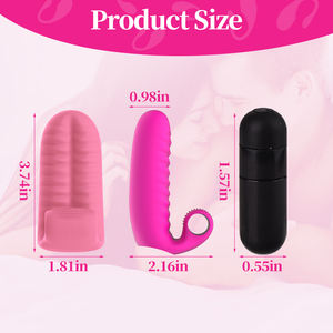 Guanti per dita vibranti in Silicone all'ingrosso Spot guanti da indossare per coppia flirt massaggio con vibrazione del dito prodotto per adulti - Product Image 3