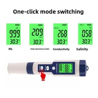 Stylo de test de qualité de l'eau 5 en 1, TDS/EC/PH, mesureur de salinité, haute précision, laboratoire, aquaculture, testeur d'eau potable