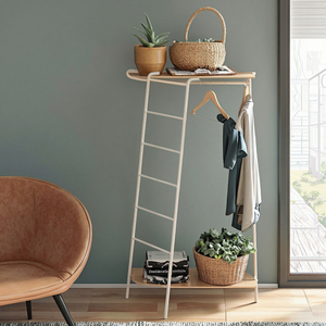 <span class=keywords><strong>Perchero</strong></span> de metal con <span class=keywords><strong>escalera</strong></span> de almacenamiento inclinada <span class=keywords><strong>Perchero</strong></span> de acero para uso en la sala de estar - Product Image 3