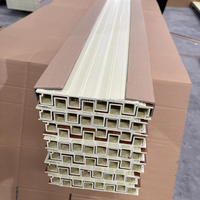 Revêtement mural en composite bois-plastique pour intérieur, lambris en vinyle, bois décoratif, revêtement 3D cannelé, panneau mural en PVC WPC
