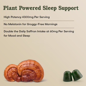 Gummies aux champignons sans sucre, 60 unités, Reishi, Corydalis, Safran, <span class=keywords><strong>Passiflore</strong></span>, GABA, Camomille, Sommeil, Relaxation, Métabolisme - Product Image 6