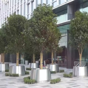 Fioriera Rettangolare di Lusso in Acciaio Inossidabile Impermeabile Personalizzabile per Centri Commerciali, Parchi e Giardini - Ingrosso - Product Image 2