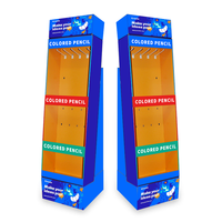 Support d'affichage en carton ondulé personnalisé pour la promotion au détail, empilable, autoportant, point de vente, retour à l'école