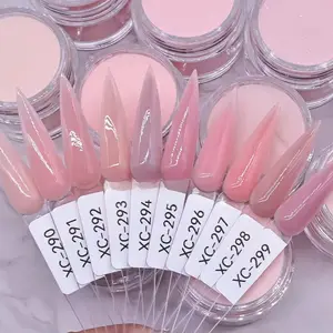 Conjunto de produtos para unhas 2 em 1 de marca própria, tampa de imersão em pó acrílico transparente para unhas, frasco de 2 onças