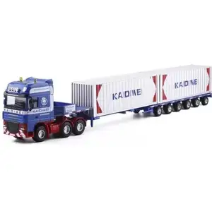 1 50 Scale Die Cast Construction Truck Toys Metal Window Box 220V Toy Cars Small Mini Unisex 24 Diecast Toy Red Blue No Battery