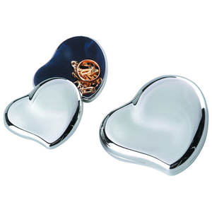 Boîte à bijoux en forme de cœur 75x75 mm, rangement décoratif pour femmes et filles - Product Image 1