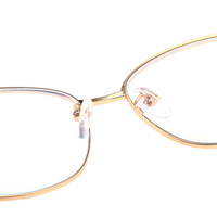 Nuevas gafas unisex con montura óptica estilo ojo de gato, clásicas de metal dorado, con filtro de luz azul, bisagras ligeras con resorte y protección ocular.