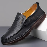 Nouvelle Arrivée Été Transfrontalière Grande Taille Mocassins Respirants en Cuir Pleine Fleur à Enfiler Élégants Chaussures Décontractées pour Hommes