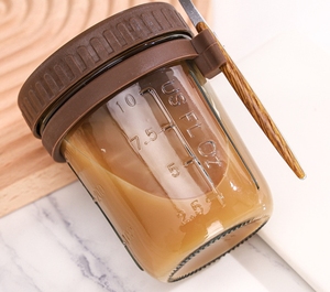 Nuevo juego de tarros de vidrio portátil de 11oz/350ml para Avena durante la noche Contenedor de taza de desayuno clásico con tapas y cucharas para fiestas - Product Image 2