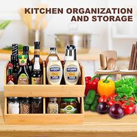 Organisateur de stockage d'aliments secs légumes en bambou pour étagère ou placard cuisine garde-manger organisateur poubelle boîte pour oignons pommes de terre fruits pain