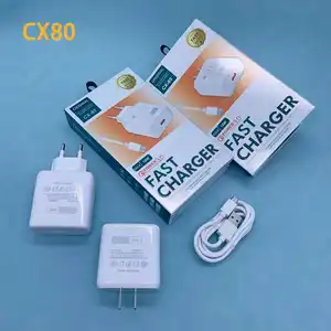 Qc3.0 Pengisi Daya Dinding Mini Android dengan Kabel Mikro dan Paket Kepala Pengisi Daya Usb Ponsel Pintar Logo Kustom Gratis