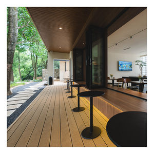 Impermeabile Anti-scivolo WPC composito scanalato Decking PVC compensato pavimenti per uso esterno con venature di legno trattamento superficiale - Product Image 4
