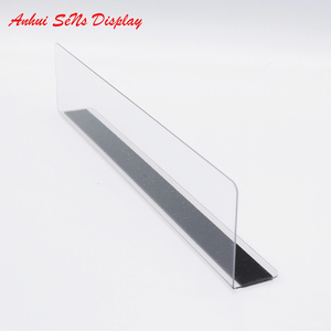 <b>Plastic</b> Shelf Dividers 5pcs Acrylic Shelf Divider with Magnet <b>Strip</b> L Shape Separator - Product Image 1