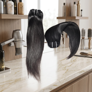 Extensiones de Cabello Humano Remy 100% Virgen, Liso, Negro Natural, Cabello Indio con Puntas Completas para Trenzar y Tejer - Product Image 2
