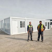 Casa Contenedor Prefabricada a Prueba de Termitas, Anticorrosión, Modular, Móvil, para Escuela, Construcción Rápida, Campamento de Refugio