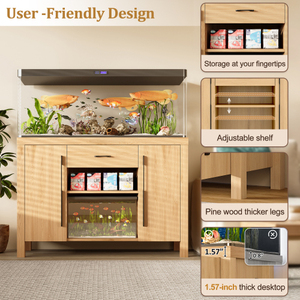 55-70 Gallonen Schwerlast-Aquarienständer mit Steckdosen, 2 Schränken, Aufbewahrungsschublade, Reptilienterrarium, 880 LBS Tragkraft, 2 Jahre Garantie - Product Image 4