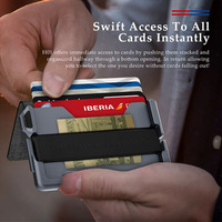 Dompet Dompet, Dompet Minimalis Anti-RFID Pria Ultra Tipis Penjepit Saku Uang Tunai Tempat Kartu Kredit