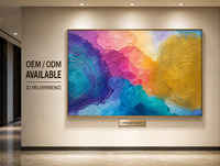 Art mural abstrait coloré à double spirale en bas-relief, fait main, texturé épais, pour hôtel, salle à manger privée, mur d'accentuation, personnalisable OEM