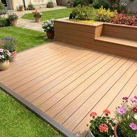 Plancher en WPC moderne, imperméable, ignifuge, antidérapant, à haute brillance, avec grain de bois 3D, emboîtable, pour extérieur, sous-sol et extérieur