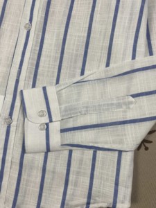 <span class=keywords><strong>Camicia</strong></span> Formale a Maniche Lunghe in <span class=keywords><strong>Lino</strong></span> e Cotone a Righe per <span class=keywords><strong>Uomo</strong></span> # <span class=keywords><strong>Camicia</strong></span> Casual con Bottoni e Logo Ricamato RL # RL-2259 - Product Image 5