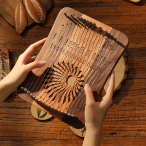 Hluru kalyre 17 dây gỗ tự nhiên Lyra đàn hạc liras với âm thanh rõ ràng dây nhạc cụ phía đông để chơi - Product Image 1