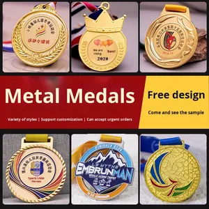 Médaille Métallique Personnalisée pour Enfants de Maternelle, Récompense Commémorative pour Étudiants, <span class=keywords><strong>Plaque</strong></span> d'Honneur pour Jeux Sportifs, Or Argent Chine - Product Image 5