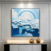 Peinture murale abstraite texturée épaisse et moderne encadrée pour l'entrée, le salon et la décoration intérieure