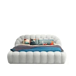 Lit double minimaliste moderne en bois de pin pour filles avec <span class=keywords><strong>sommier</strong></span> à ressorts et rangement, mobilier de couchage portable DUTRIEUX - Product Image 6
