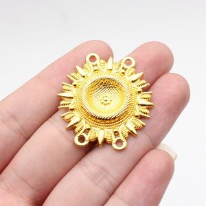 Accessoires de bijoux en alliage multicolores DIY 35x33mm, 4.7g, pièces de connexion à 4 trous pour chaîne de corps, taille et front - Product Image 1
