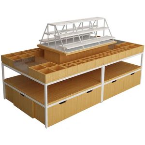 Giá Trưng Bày Đảo Bàn Khuyến Mãi Tùy Chỉnh Ba/Bốn Tầng Giá Trưng Bày MINISO Bằng Gỗ - Product Image 2