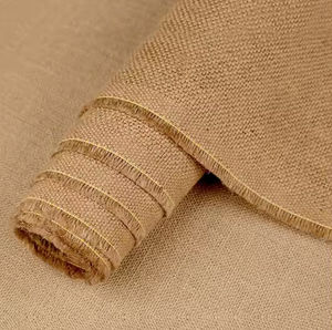 Rouleau de toile en jute 100% naturel de haute qualité, écologique, durable, couleur jute naturelle, avec impression sérigraphique - Product Image 3