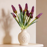 1 pièce de jacinthe artificielle en latex (Muscari) pour bouquets de vase, décoration maison, bureau, mariage