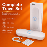 Stérilisateur UV rechargeable pour brosses à dents – Étui de nettoyage et de désinfection pratique pour la maison, les voyages et les affaires
