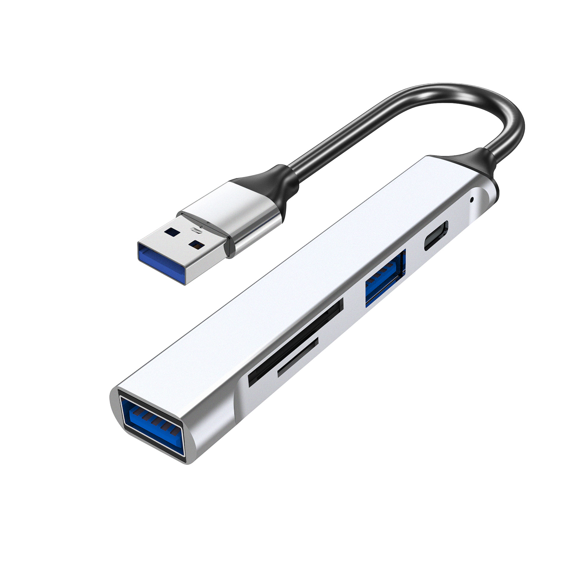 USB 5-en-1 Argent