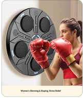Cible de boxe intelligente en gros pour salle de sport à domicile, réglable en hauteur/vitesse/volume, fixation murale sans dommage, entraînement avec effets sonores