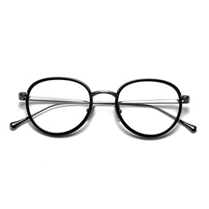 Thâm quyến retro khắc tinh khiết Titanium quang khung kính <span class=keywords><strong>Acetate</strong></span> người đàn ông của kinh doanh Vòng khung kính mắt khung - Product Image 4