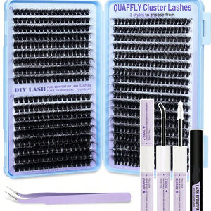 <span class=keywords><strong>Cils</strong></span> en grappe faits à la main D pour <span class=keywords><strong>volume</strong></span> intense 10D-20D, 32 rangées, en vrac, effet ruban, emballage personnalisé, faux vison Yiernuo - Product Image 4