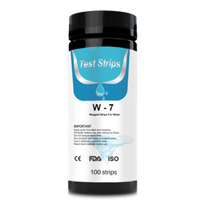 Bandelettes de test d'eau 7 en 1 Wancheng Biotechnology, 50/100 bandelettes, détection multiparamètre de la qualité de l'eau des piscines et des aquariums - Product Image 2