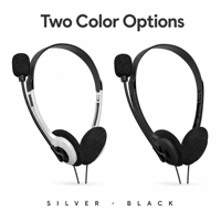 Écouteurs filaires 3,5 mm avec micro, contrôle du volume, étanchéité IPX-4, cordon de 1,2 m, son parfait 40 mm 20-20 kHz, casques pour appels téléphoniques, bureau