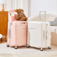 Valise de voyage pour enfants, poussette, sac de transport pour bébé et maman, valise 100% PC, siège porte-bébé, chariot à bagages avec cadre en aluminium étroit