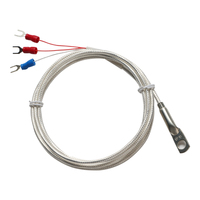 Sensor de temperatura Pt100 resistente al agua de acero inoxidable, Parche de sonda de temperatura RTD de platino, cabezal de detección de termopar