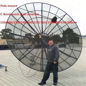 Горячая распродажа: C /ku Band 2,4 м 3 м 3,7 м 1,8 м 1,5 м алюминиевая сетчатая спутниковая антенна из Китая