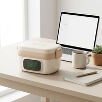 Chauffe-plat sans fil rechargeable en acier inoxydable 304, étanche, pour écoliers et étudiants, boîte à lunch électrique portable chauffante