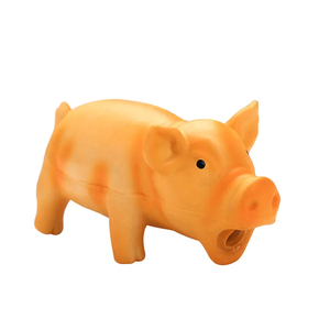 Sıcak satış lateks malzeme temiz diş yapma ses domuz şekli köpek çiğnemek oyuncak - Product Image 4