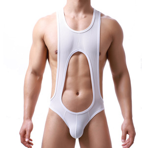 Scarletsin N-24 Ropa interior para hombre, diseño liso, malla fina, transpirable, deportiva, cálida, fina, <span class=keywords><strong>de</strong></span> una sola capa, moldeadora del cuerpo - Product Image 1