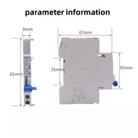 Disjoncteur miniature (MCB) Chint NB1 NB1L Z AC XF9 Li 4.5kA 380V pour montage sur rail, interrupteur à air, contact auxiliaire d'alarme normalement ouvert