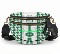 Sac bandoulière coquillage de haute qualité pour sororité, design élégant avec lettres grecques, sac coquillage unisexe, sac bandoulière d'extérieur