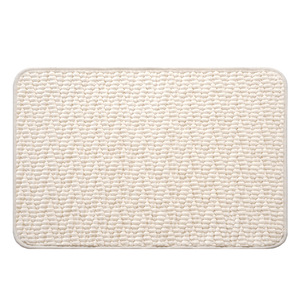 Tapis de bain rectangulaire, couleur unie, matériau mélangé, absorbant, antidérapant, pour utilisation dans la salle de bain - Product Image 2