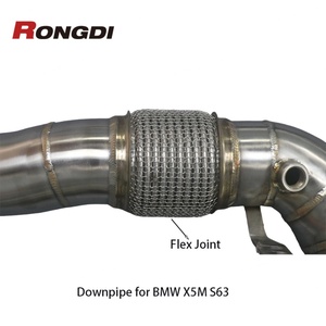 ท่อไอเสียสแตนเลสสำหรับ BMW X5/X5M 4.4T ปี 2022 พร้อมแคทดาวน์ไปป์และแผ่นกันความร้อน 200Cell - Product Image 4