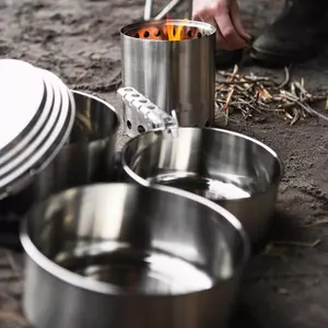 Portátil 304 aço inoxidável fogueira carvão fogueira fogão sem fumaça camping fogueira ao ar livre
